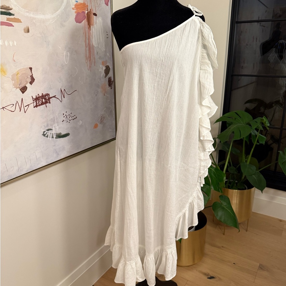 J. Crew One-Shoulder Swim Cover Up Dress